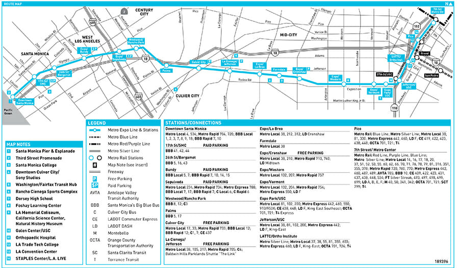 EXPO Line Schedule & Map